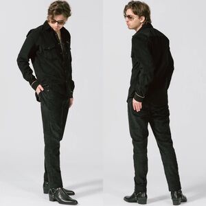 NWT Six Week Residency Midnight Black Corduroy Skinny Pants‎ Mens Size 29 Cord